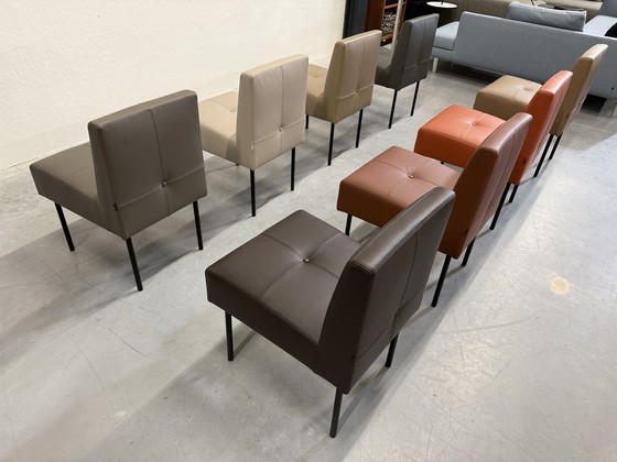 Image 1 of 8 Gelderland 7714 Sedia Button Sedia di design in pelle