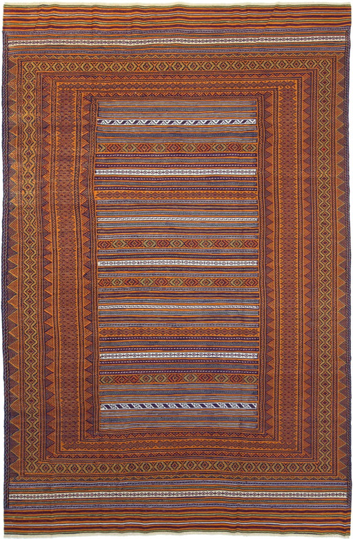Tapis Afghan Kelim Deco Art tissé à la main Nouveau 285 x 187 cm