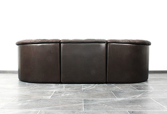 Image 1 of De Sede DS11 a due posti in pelle patchwork marrone