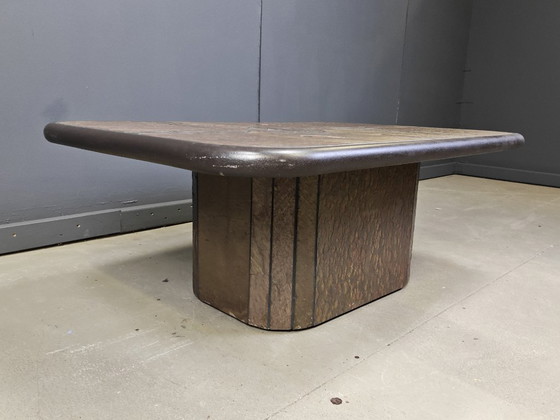 Image 1 of Tavolino brutalista in pietra d'ardesia, anni '80