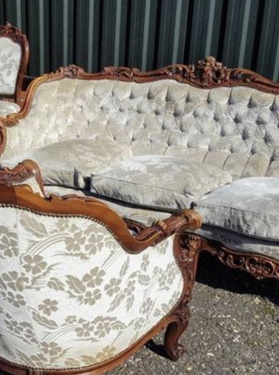 Image 1 of Divano barocco con 2 poltrone