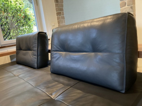 Image 1 of Rolf Benz DONO Design Ecksofa, schwarzes Leder, neuwertiger Zustand