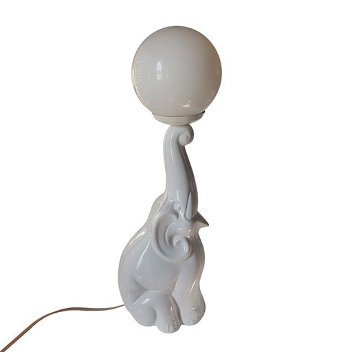Elephant Table Lamp From Massive, 1980s – tafellampen, Ceramic, Glass (photo 2 of 5)