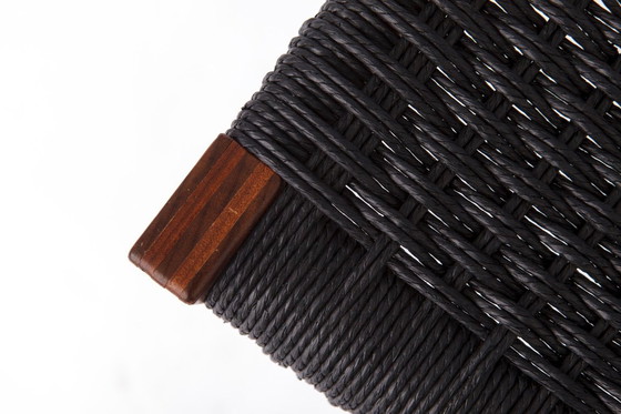 Image 1 of Vintage Poul Cadovius Chair “Pia” for Cado, Danish Teak Chair 1960s, Black Danish Cord Seat, Mid Century Modern