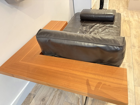 Rolf Benz Modulair Leren Bankstel Met Houten Plateaus En Tafels Aan – Modulare Sofas, Calfskin, Leather (photo 3 of 5)
