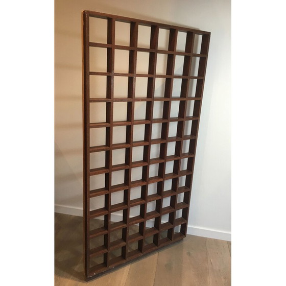 Image 1 of Vintage exotic wood divider shelf, 1970