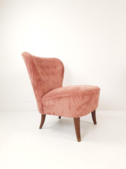 Fauteuil Artifort rose | Petit fauteuil club en tissu côtelé – Wood, Textile (photo 2 of 7)