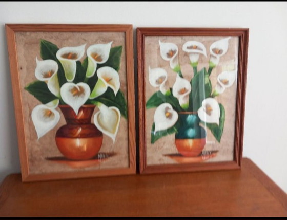Raro Trittico d'Arte Amate dal Messico, Firmato Marín Mexico, Dipinti e disegni, Legno, Multicolore (foto 15 di 15)