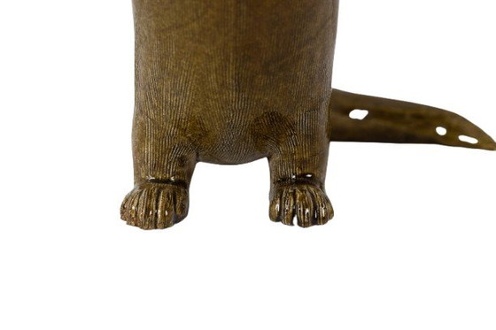 Image 1 of Valérie Courtet. Loutre Tenant un Poisson. Contemporain.
