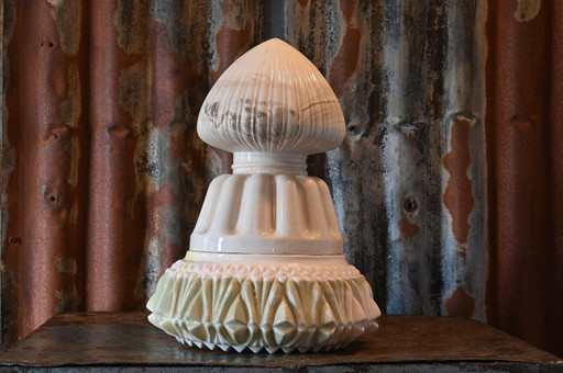 Ceramic art object Japanese Lotus Flower