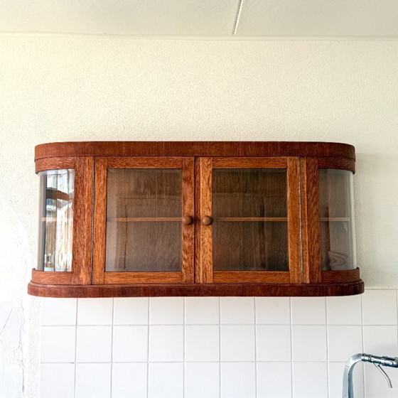Image 1 of Elegant hanging display cabinet in Art Deco style