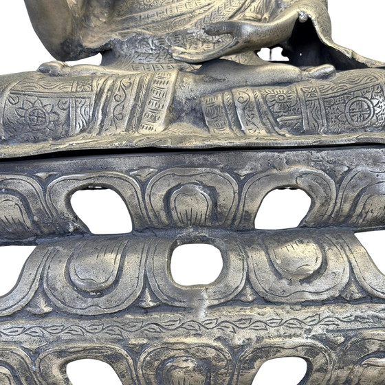 Large Chinese Incense Buddha – 1980s – 85.6 cm – Sculpture (photo 4 of 30)