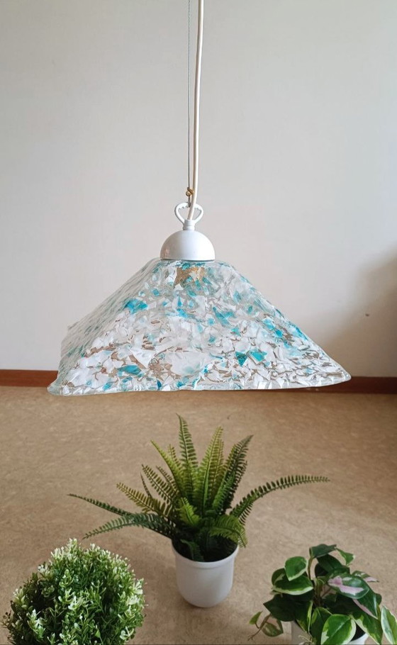 Image 1 of Lustre MURANO Sylcom à hauteur réglable / échelles blanches et bleues Neuf