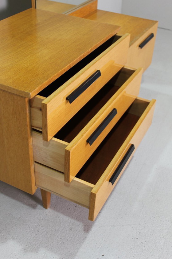 Image 1 of Vintage dressing table, cabinet with mirror - 1950s/60s