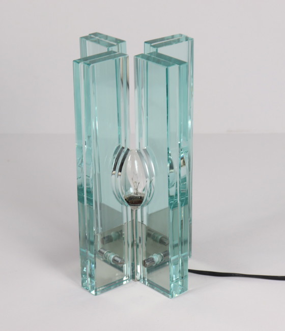 Image 1 of Set of 2 table lamps/glass objects by Giorgio Reggiori for Gallotti & Radice, 1960s, Italy