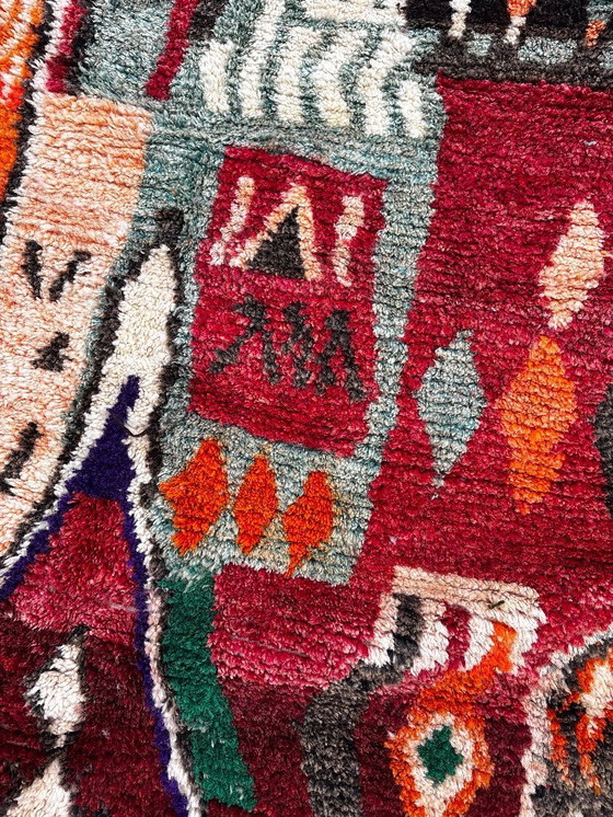 Image 1 of Colorful Moroccan Wool Rug 130x190 cm– Abstract Berber Handmade Carpet