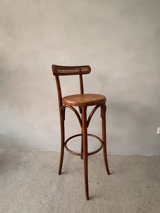 Image 1 of Set di 4 pezzi vintage italiani rotan barkrukken