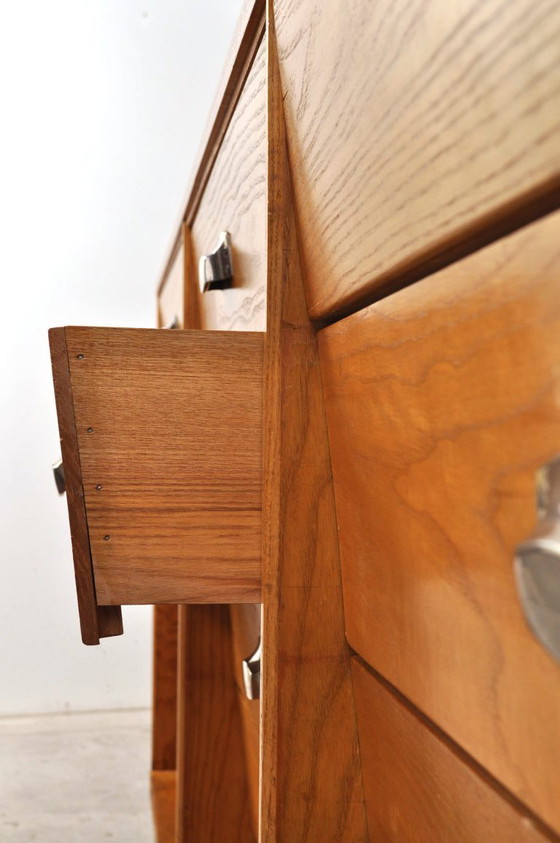 Image 1 of Vetrina/bancone da negozio in rovere stile Art Déco, anni '30