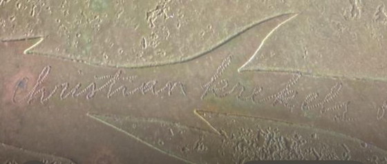 Image 1 of Christian Krekels , Unieke  salontafel, gesigneerd  160 x 90 cm