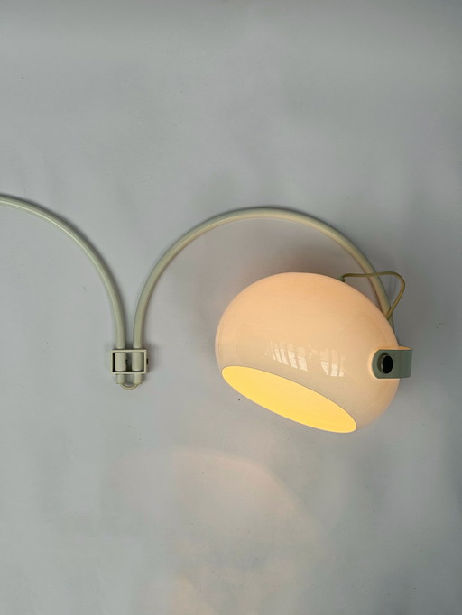 Applique murale double arc style Space Age vintage | Dijkstra | Design néerlandais des années 1970