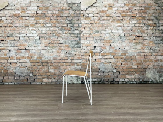 HAY Petit Standard Set of 6 - Wood/White | Daniel Rybakken, Dining chairs, Metal, Brown (photo 5 of 15)