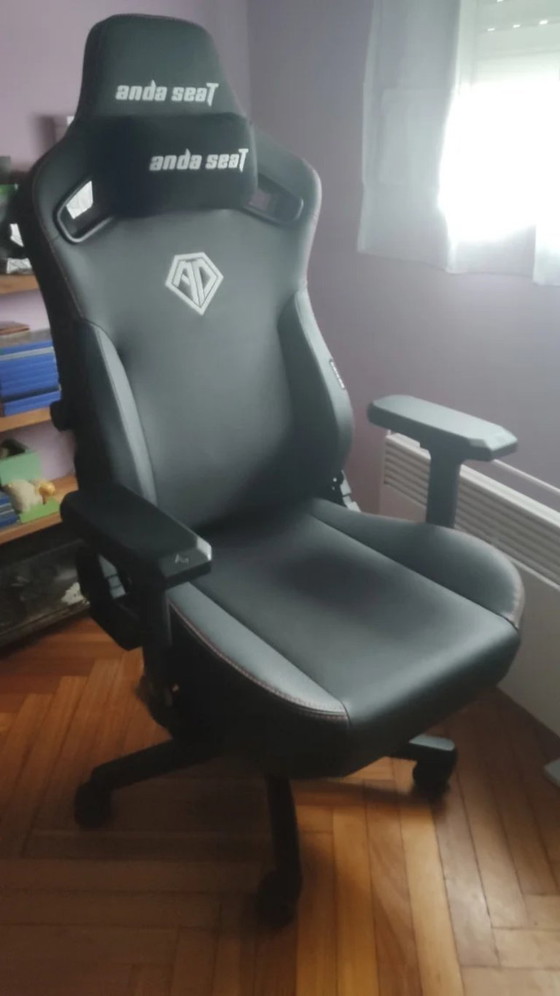 Anda Seat Kaiser 3 L Black Gaming or Office Chair, Textile, Metal, Modern (photo 2 of 5)