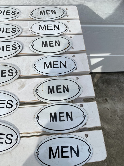 Étiquettes de vêtements vintage en émail pour hommes et femmes, 17 pièces