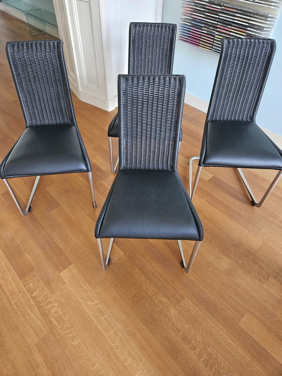 Image 1 of 4x Tecta B20 black with cushion