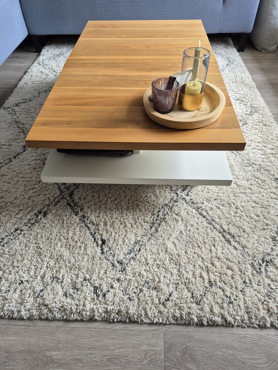 Image 1 of Hülsta Xelo Design Coffee Table – Walnut Wood & White