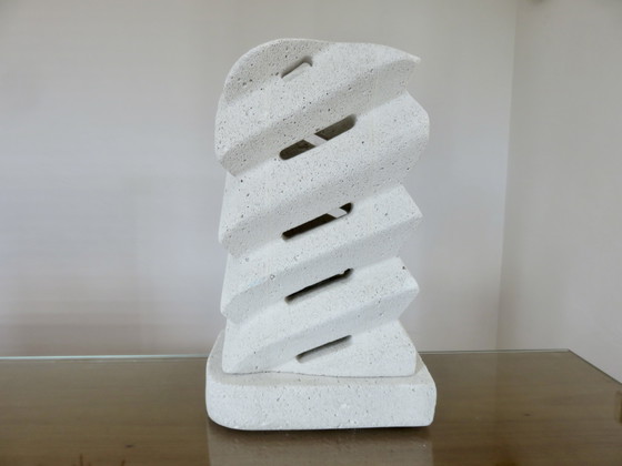 Image 1 of Grote stenen sculptuurlamp, 1970, Frankrijk