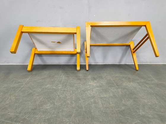 Image 1 of Portavasi in faggio stile metà secolo con piani Umakart, set anni '70