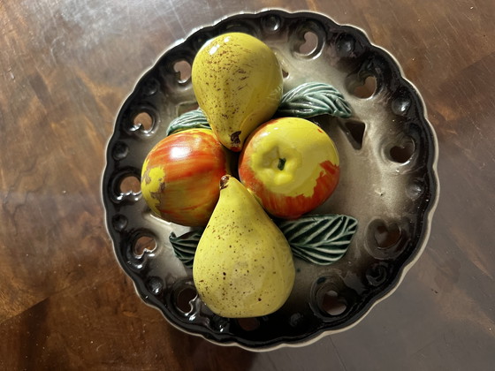 Image 1 of Vintage assiette Barbotine en ajourée