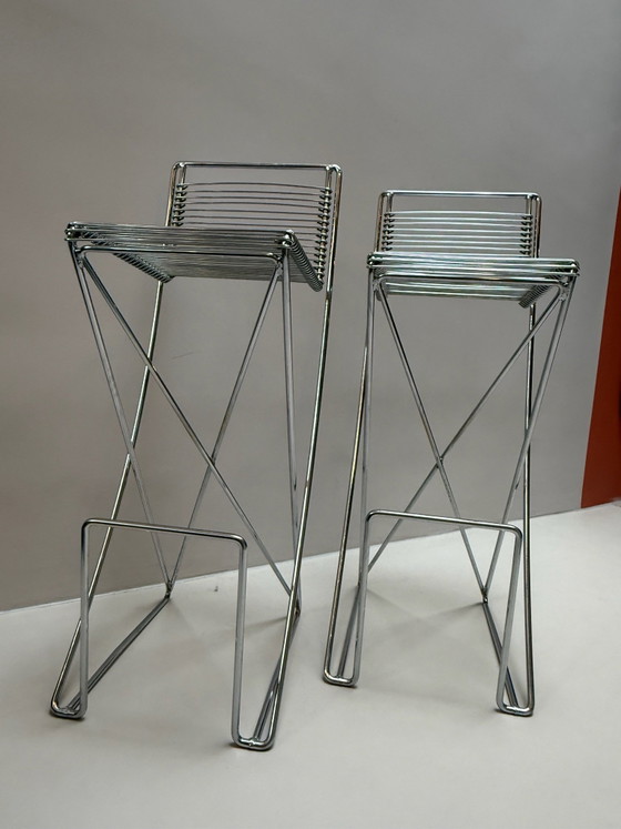 2 x Till Behrens “Cross Swinger” Taburetes de bar – rvs (photo 3 of 8)