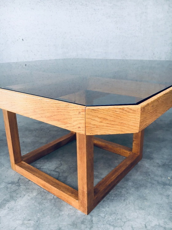 Image 1 of 1980's Postmodern Design Octagonal Square Dining Table