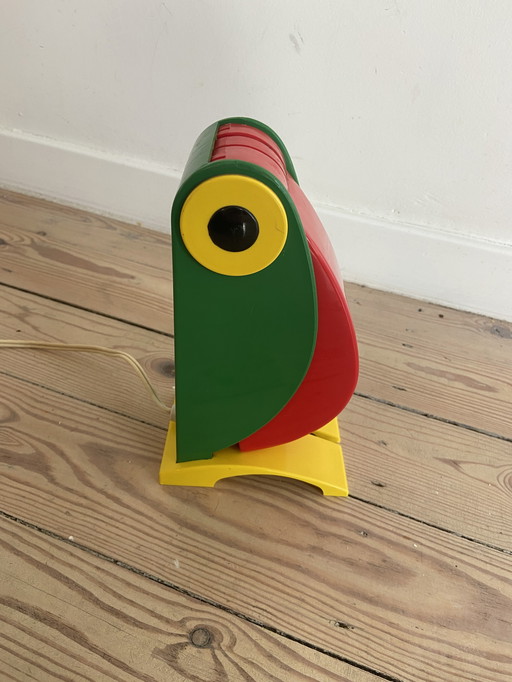 Vintage Toucan Lamp Ferrari - Yellow Green Red - Design Classic 1970s