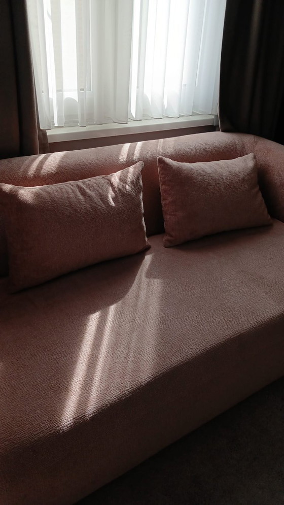 Image 1 of Roze organische  2-zitsbank Jenny chenille Naduvi