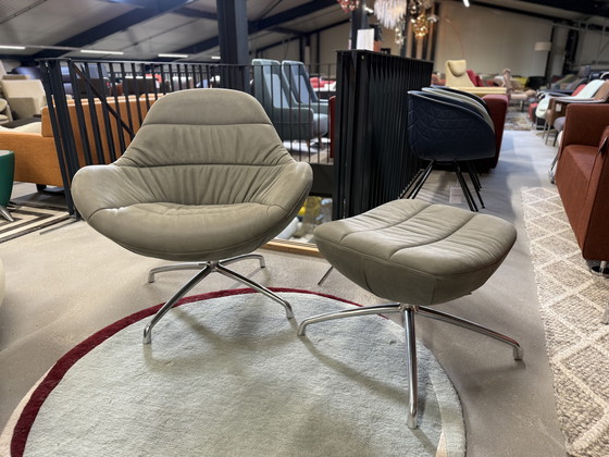 Image 1 of Design on Stock Nylo Armchair with Hocker Loxton Glacier leather