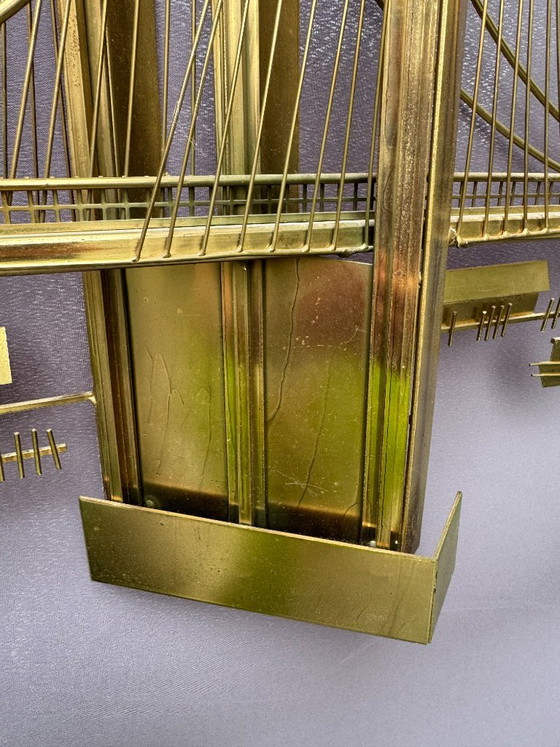 Scultura da parete Curtis Jere Brooklyn Bridge – Decorazioni murali, Metallo, Ottone (photo 8 of 27)