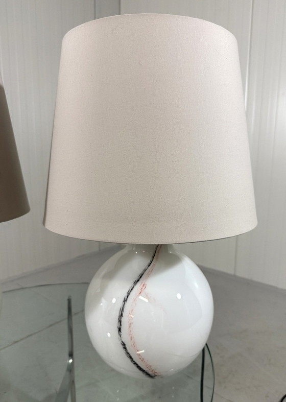 Image 1 of Peill & Putzler Large Glass Table Lamps 1970's