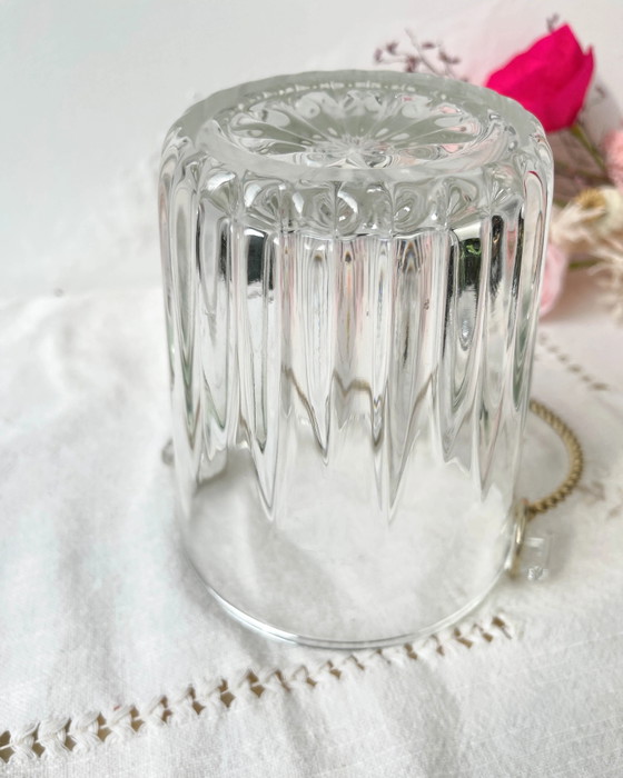 Vintage Ice Bucket with Twisted Gilded Brass Handle – Table accessories, Glass (photo 10 of 10)