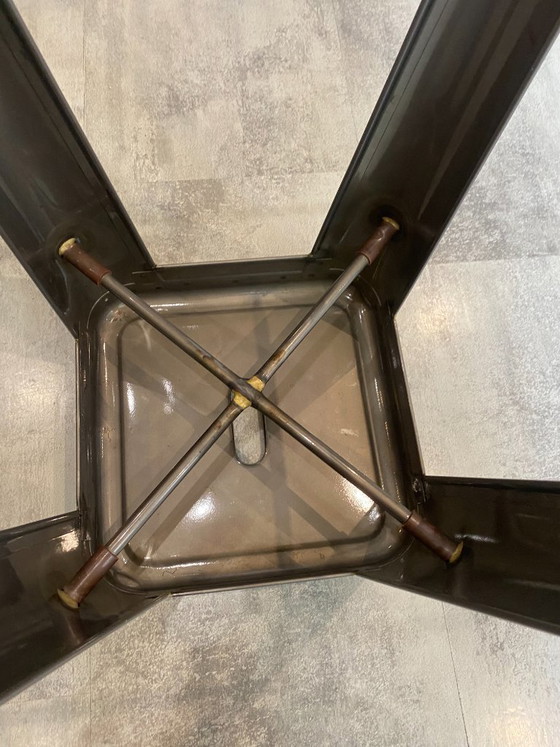 Image 1 of Taburete alto industrial Tolix H75 apilable de metal barnizado original.