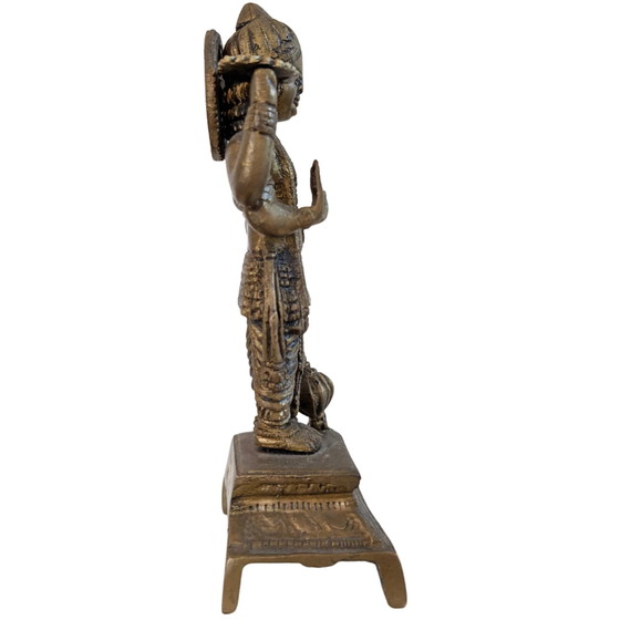 Estatua antigua de bronce de Vishnu del sur de la India, 20 cm – Esculturas, Bronze (photo 3 of 10)