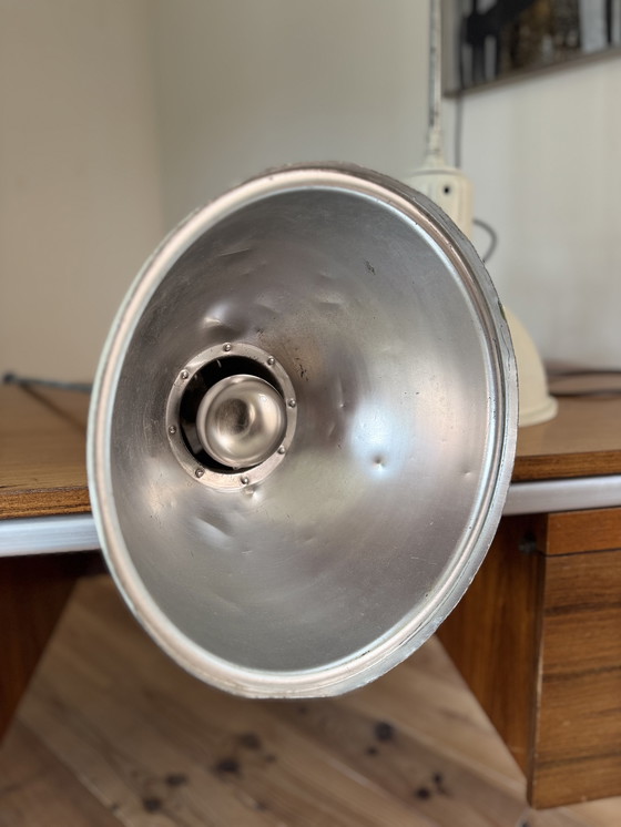 Image 1 of Industrial Pendant Lamps Vintage White Metal