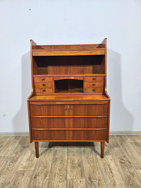 Secrétaire danois vintage en teck, années 1960 – Bureaux (photo 9 of 20)