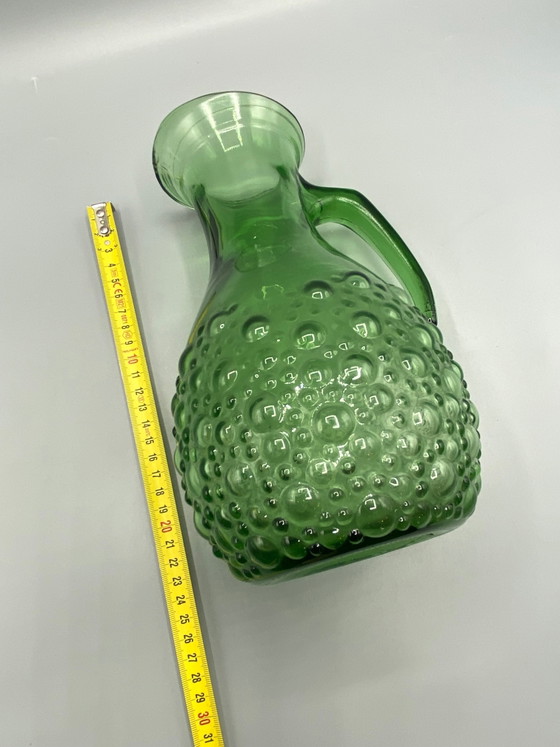 Vintage groene bubbelglazen kan – jaren 60-70 – Glazen & Karaffen, Glass (photo 5 of 7)