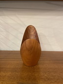 Sculpturale Teakholz Schale von Stig Sandkvist