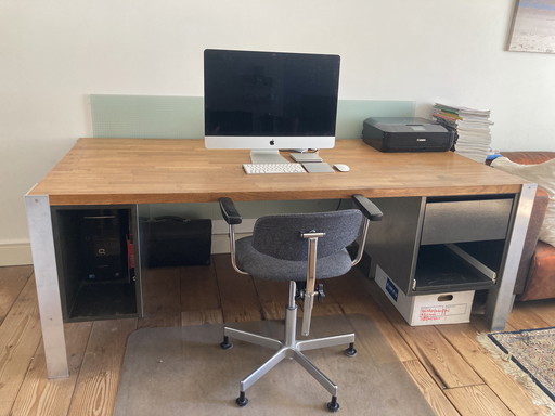 Unique large design desk/table oak top