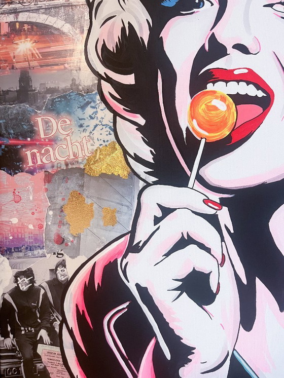 Image 1 of Dolce ribelle - Dipinto pop art 103 x 83