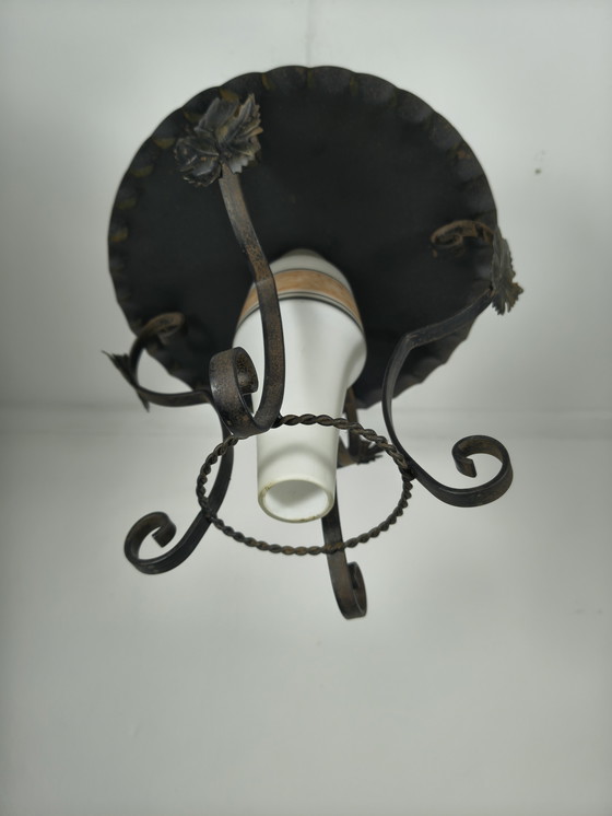 Image 1 of Vintage opal glass lantern
