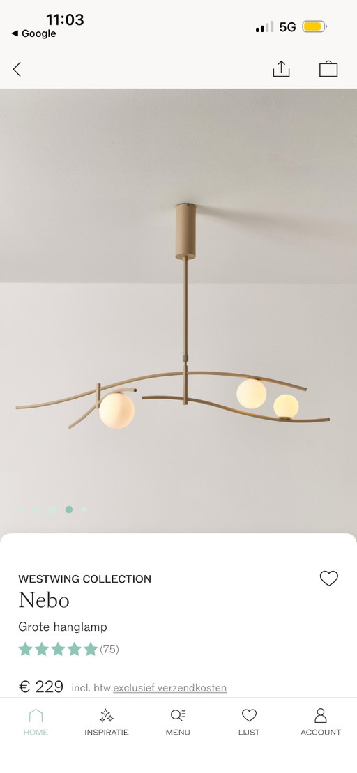 Nebo pendant lamp Westwing collection